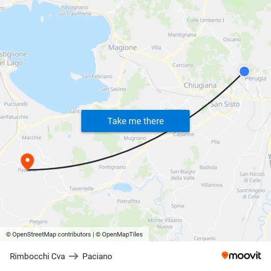 Rimbocchi Cva to Paciano map