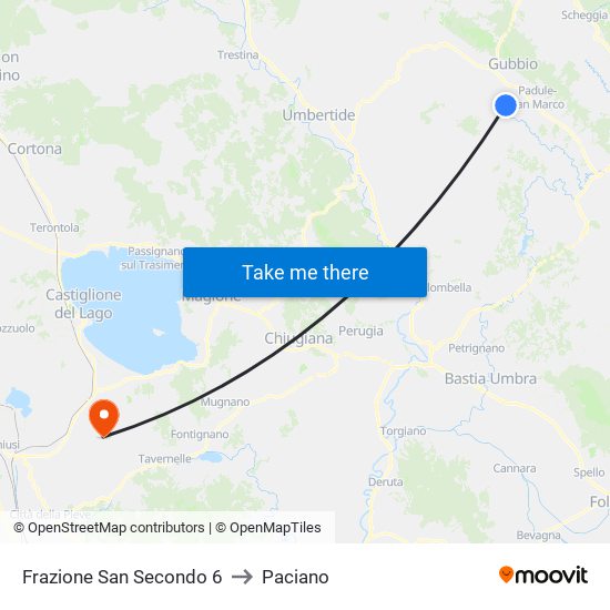 Frazione San Secondo_6 to Paciano map