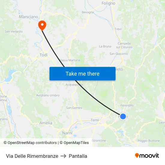 Remembrance Street to Pantalla map