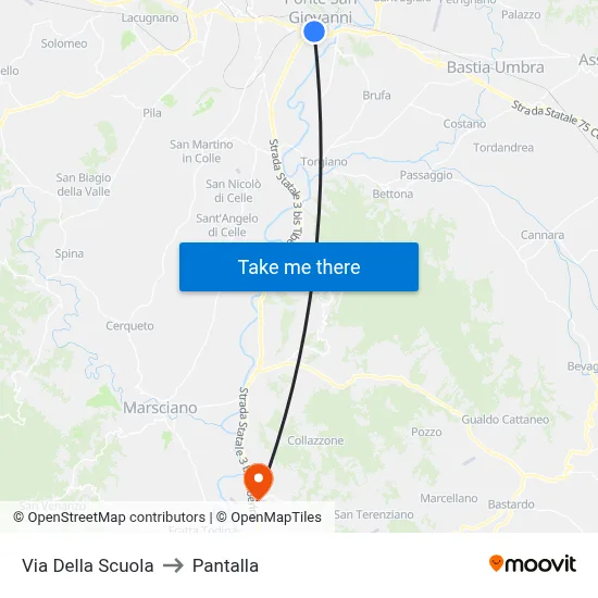 School Street to Pantalla map