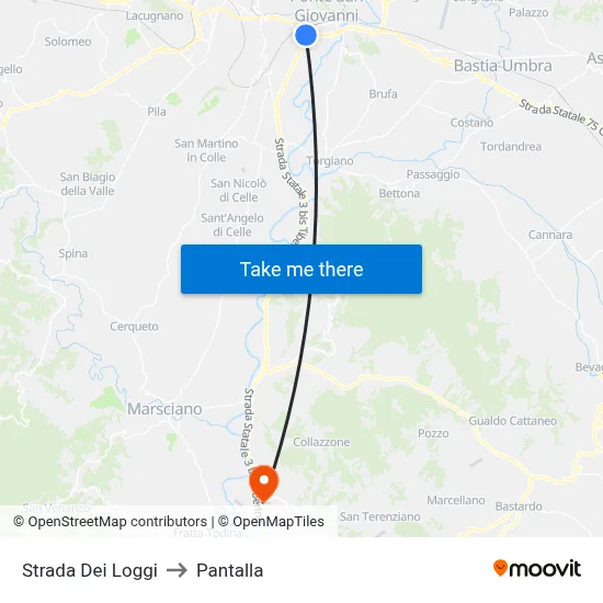 Loggi Road to Pantalla map