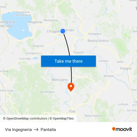 Engineering Street to Pantalla map