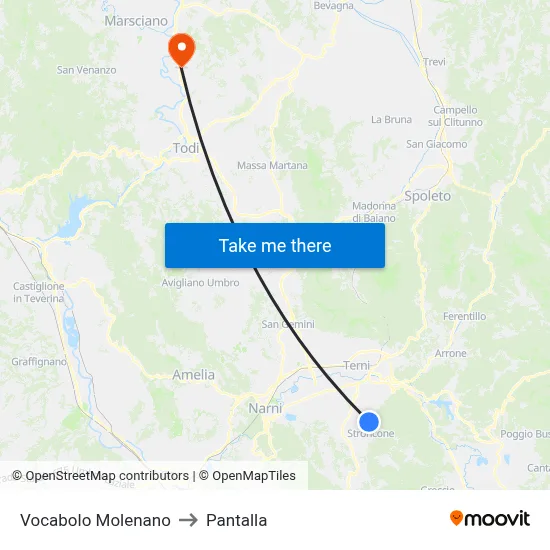 Molenano Locality to Pantalla map