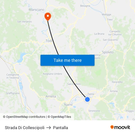 Strada Di Collescipoli to Pantalla map