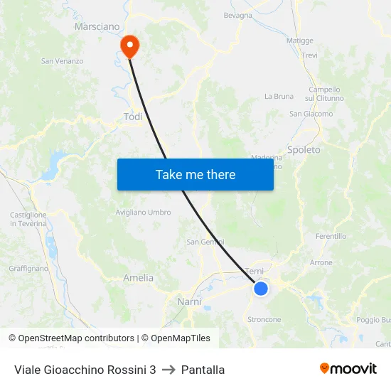 Gioacchino Rossini Avenue 3 to Pantalla map