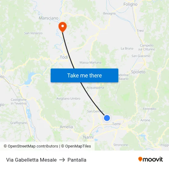 Via Gabelletta Mesale to Pantalla map