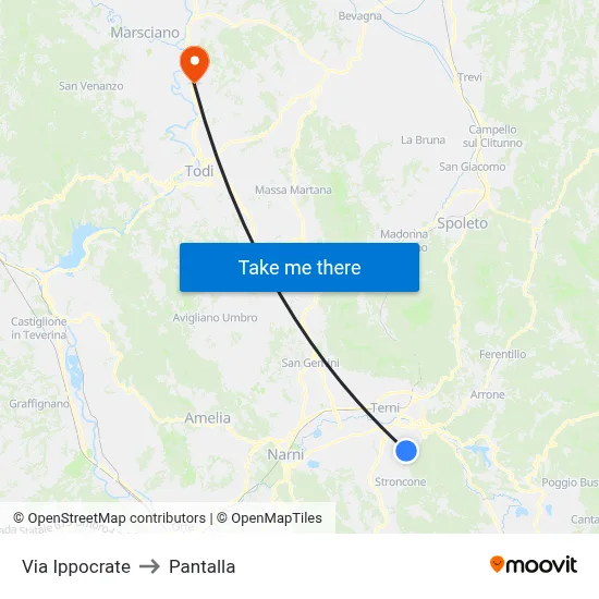 Hippocrates Street to Pantalla map