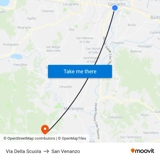 School Street to San Venanzo map