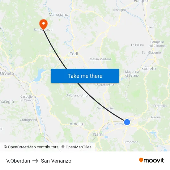 Oberdan Street to San Venanzo map
