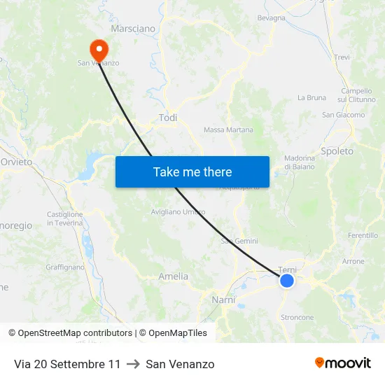 September 20th Street 11 to San Venanzo map