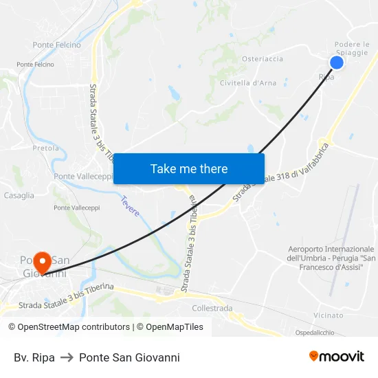 Ripa Junction to San Giovanni Bridge map