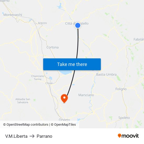 V.M.Liberta to Parrano map