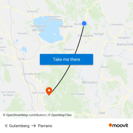 V. Gutemberg to Parrano map