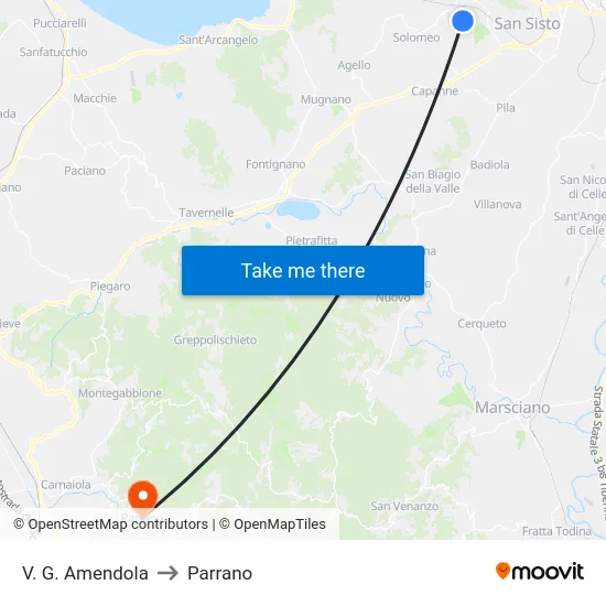 V. G. Amendola to Parrano map