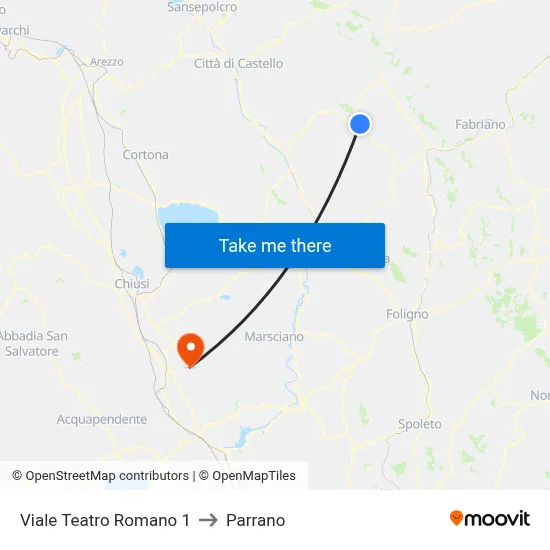 Roman Theater Avenue 1 to Parrano map