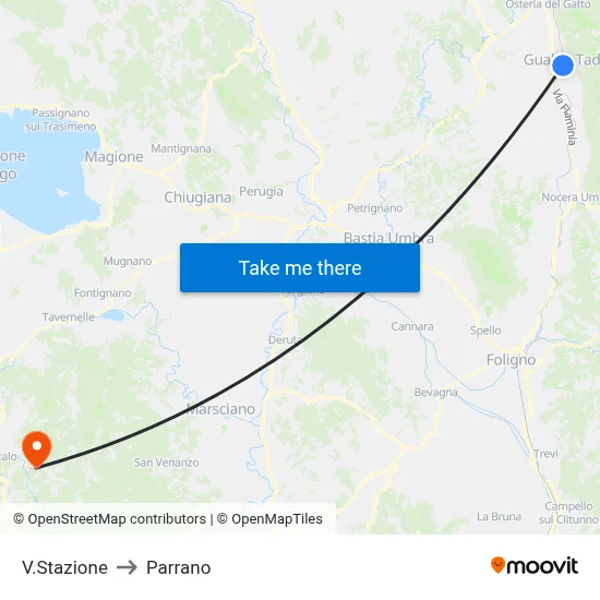 Station Street to Parrano map