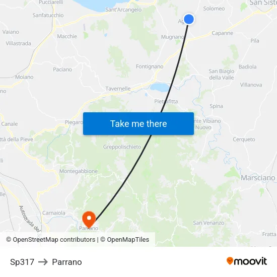 Sp317 to Parrano map