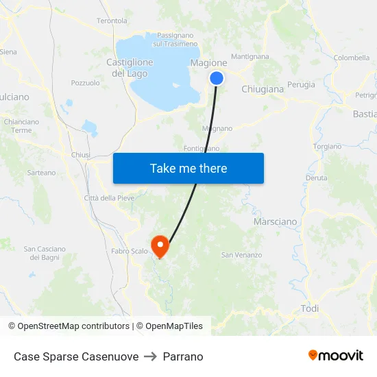 Case Sparse Casenuove to Parrano map