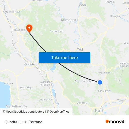 Quadrelli to Parrano map