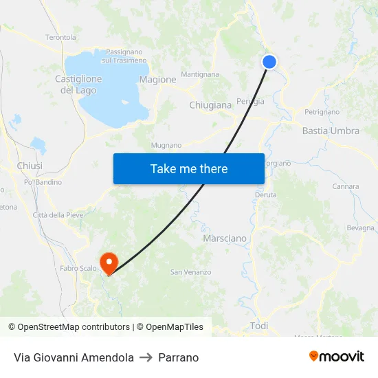 Giovanni Amendola Street to Parrano map