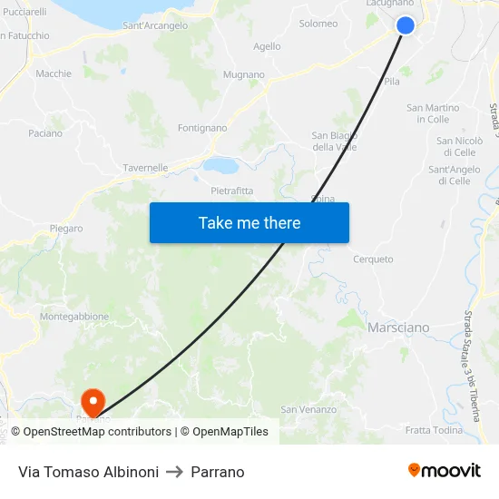 Tomaso Albinoni Street to Parrano map