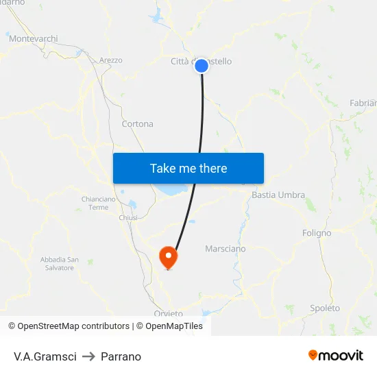 V.A.Gramsci to Parrano map