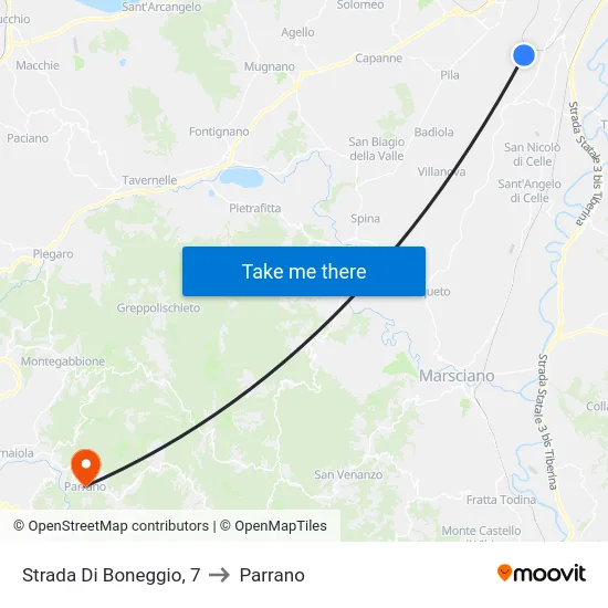 Strada Di Boneggio, 7 to Parrano map