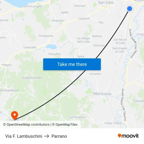 Via F. Lambuschini to Parrano map