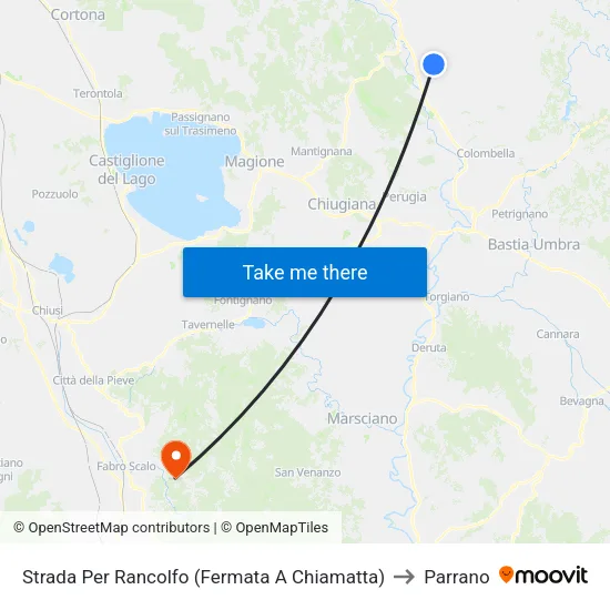 Strada Per Rancolfo (Fermata A Chiamatta) to Parrano map