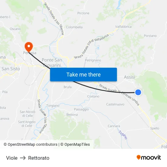 Viole to Rectorate map