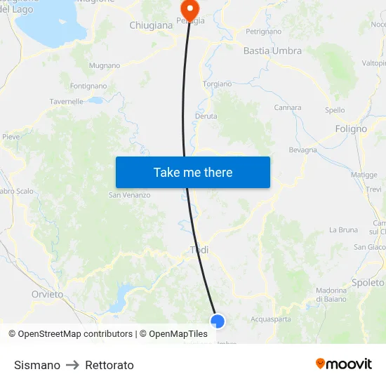 Sismano to Rectorate map