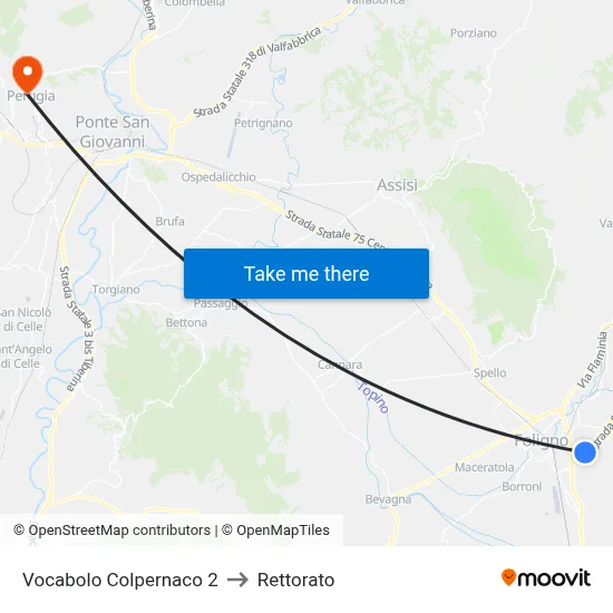 Colpernaco Area 2 to Rectorate map
