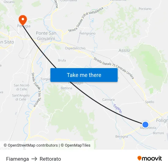 Fiamenga to Rectorate map
