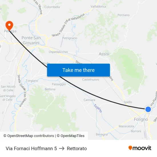 Via Fornaci Hoffmann 5 to Rectorate map