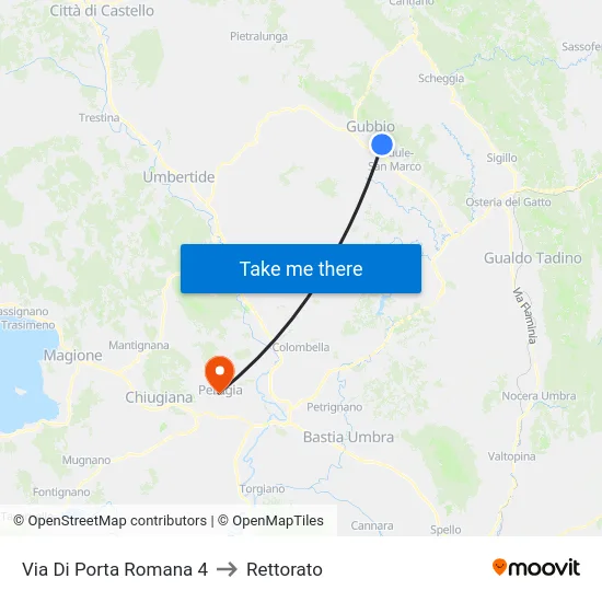 Via Di Porta Romana 4 to Rettorato map