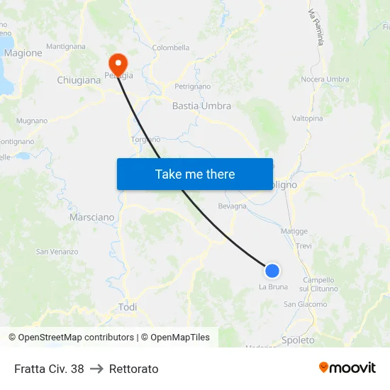 Fratta No. 38 to Rectorate map
