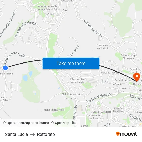 Saint Lucy to Rectorate map