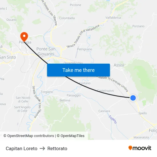 Capitan Loreto to Rectorate map