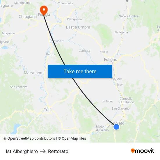 Hospitality Institute to Rectorate map
