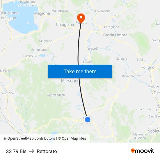 SS 79 Bis to Rectorate map