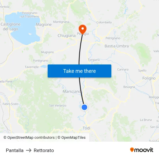 Pantalla to Rectorate map