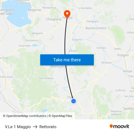 May 1st Avenue to Rectorate map