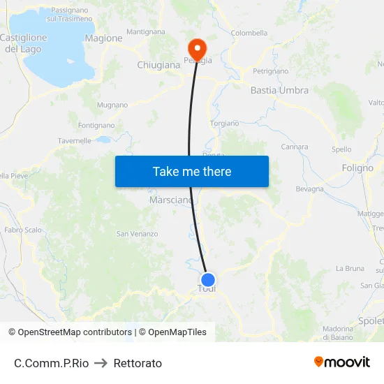 Rio Shopping Center to Rectorate map