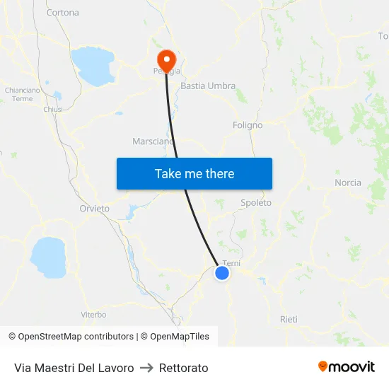Masters of Labor Street to Rectorate map