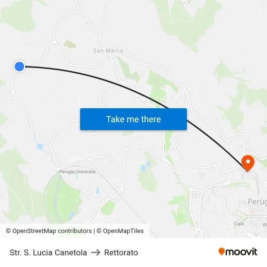 St. Lucia Canetola Road to Rectorate map