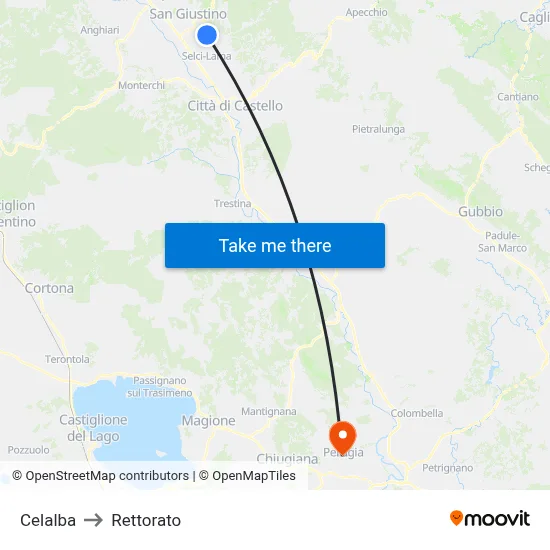 Celalba to Rectorate map