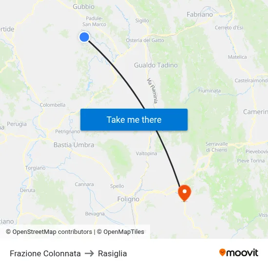 Colonnata District to Rasiglia map
