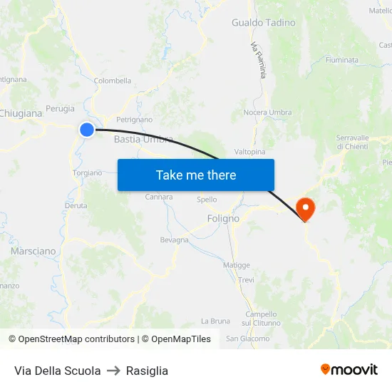 School Street to Rasiglia map