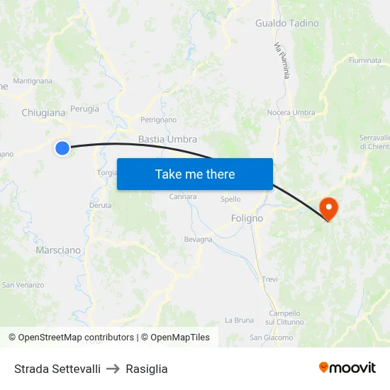 Settevalli Road to Rasiglia map