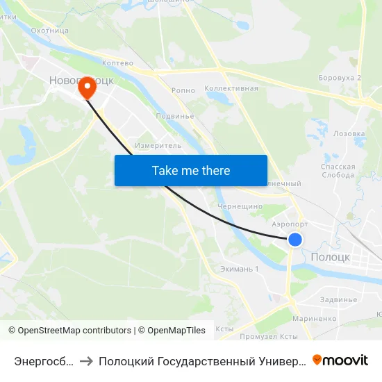 Энергосбыт to Полоцкий Государственный Университет map